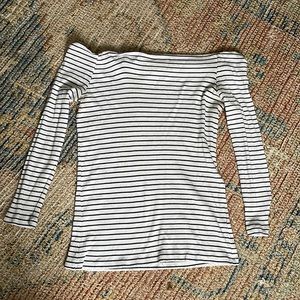 Just Female | striped off the shoulder shirt